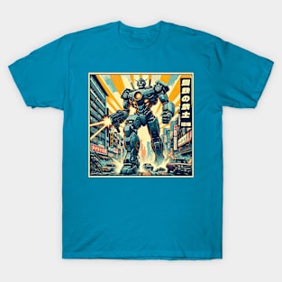 Retro Robot Attack T-Shirt